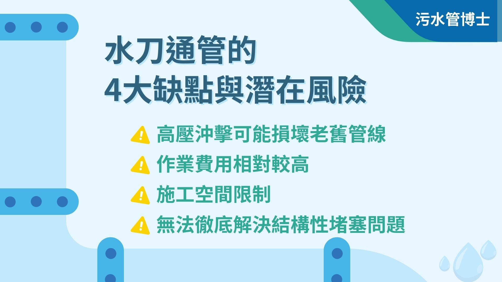 水刀通管缺點